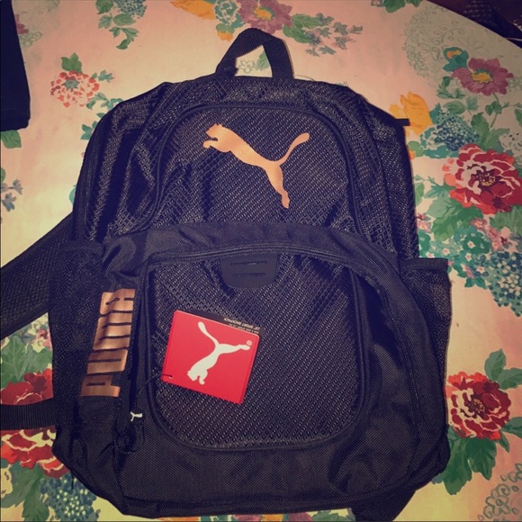 puma black gold backpack